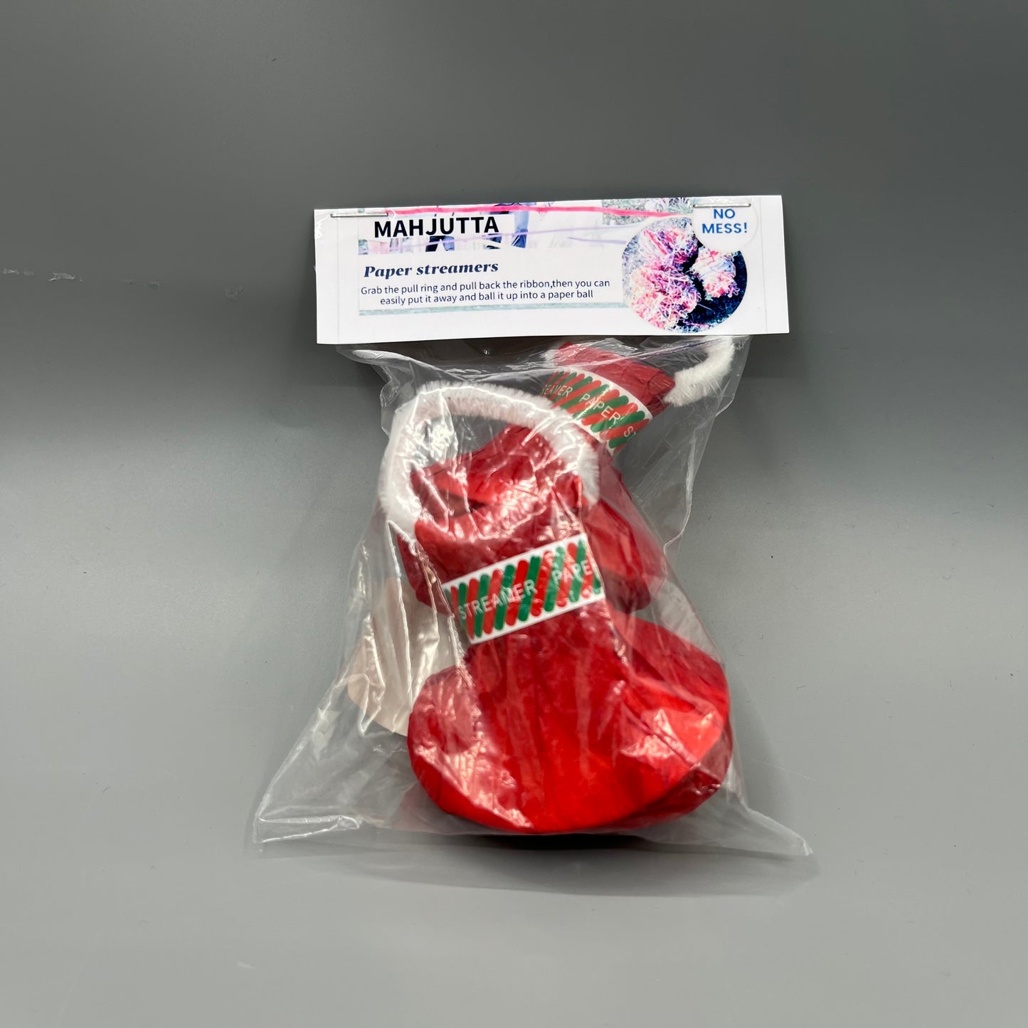 MAHJUTTA Paper streamers Paper streamers Portable Santa Style Pull String Confetti Poppers for Xmas Birthday Celebration
