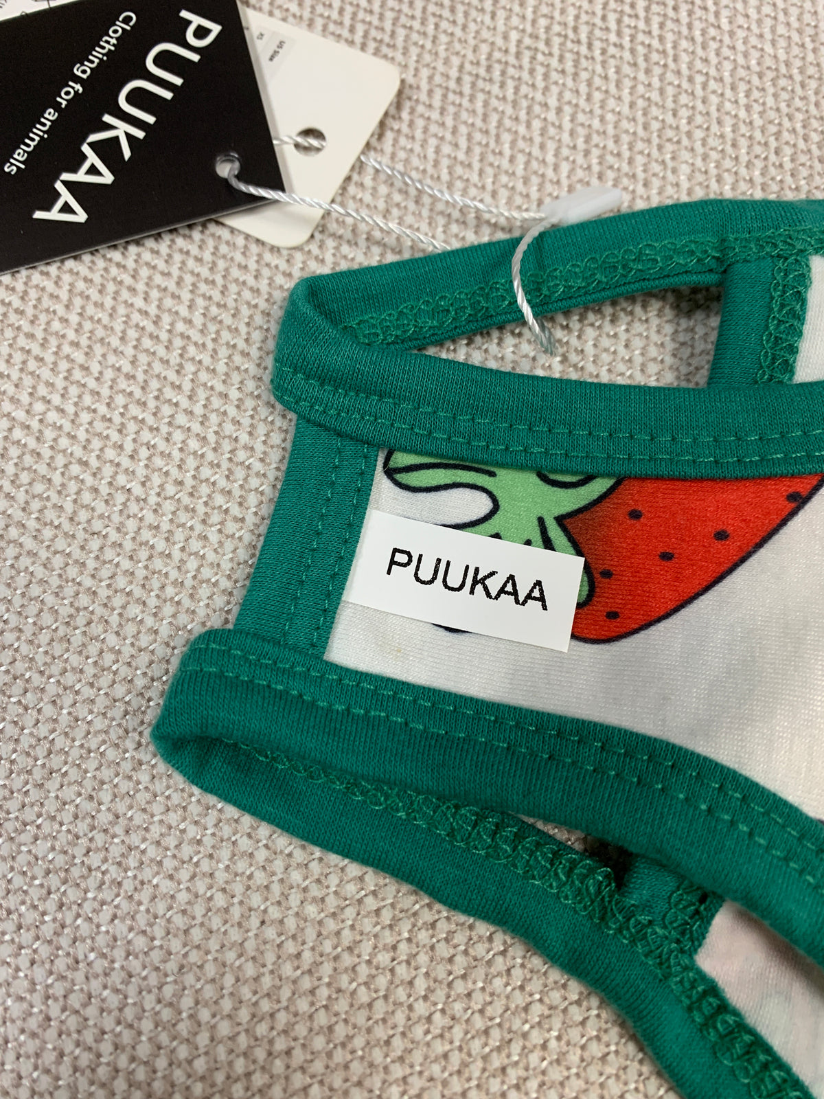 PUUKAA Clothing for animals, Cute Strawberry Printed Vest for Small Dogs Cats