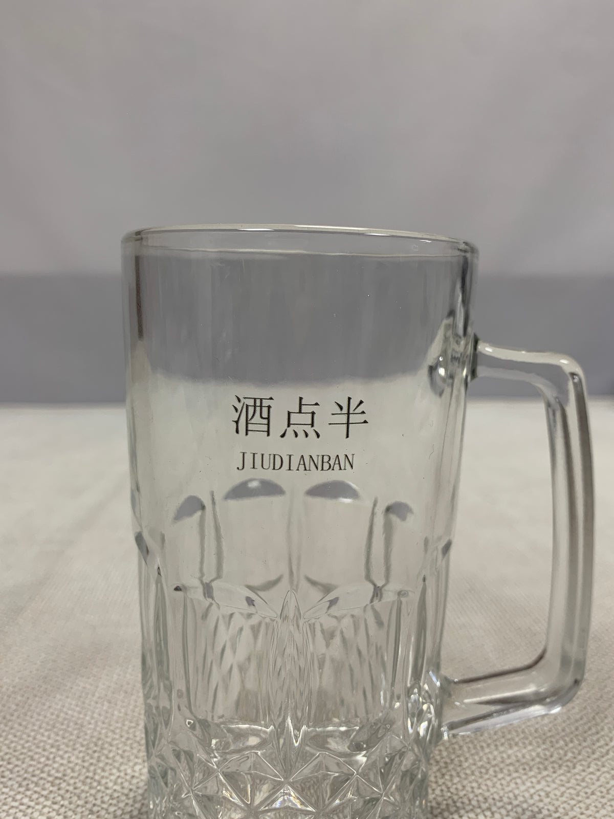 JIUDIANBAN Glass mugs Clear Thick Wall Drinking Cup for Beer, Water, Beverage