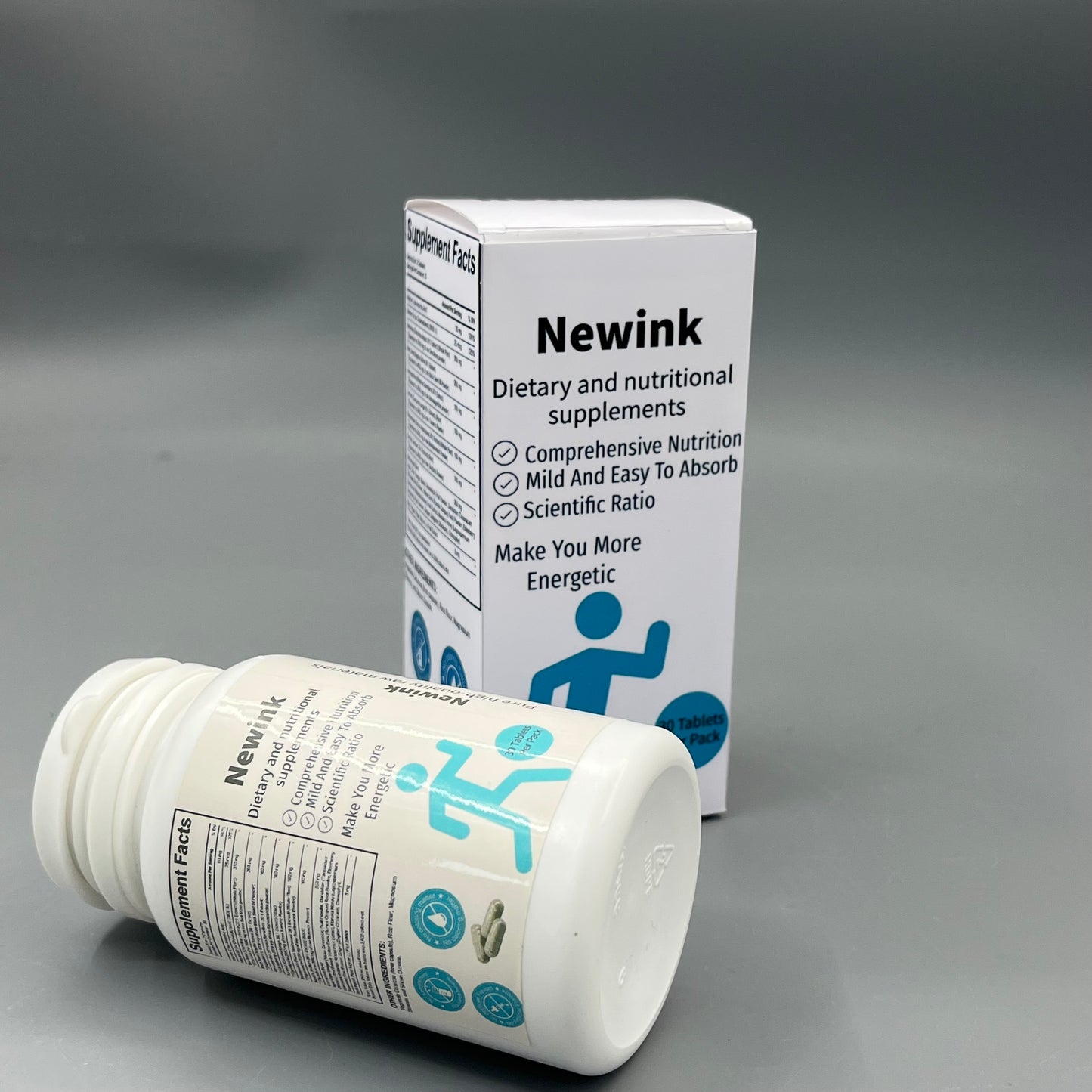 Newink Dietary and nutritional supplements scientific ratio dietary supplement for adult daily energy support, 30 tablets per pack