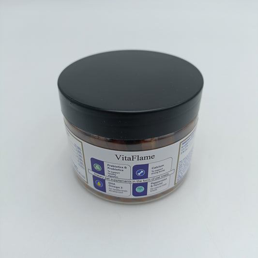 VitaFlame  Dietary pet supplements in the form of pet treats Support Dog's Immune Response, Skin, Coat, Joints & Overall Health