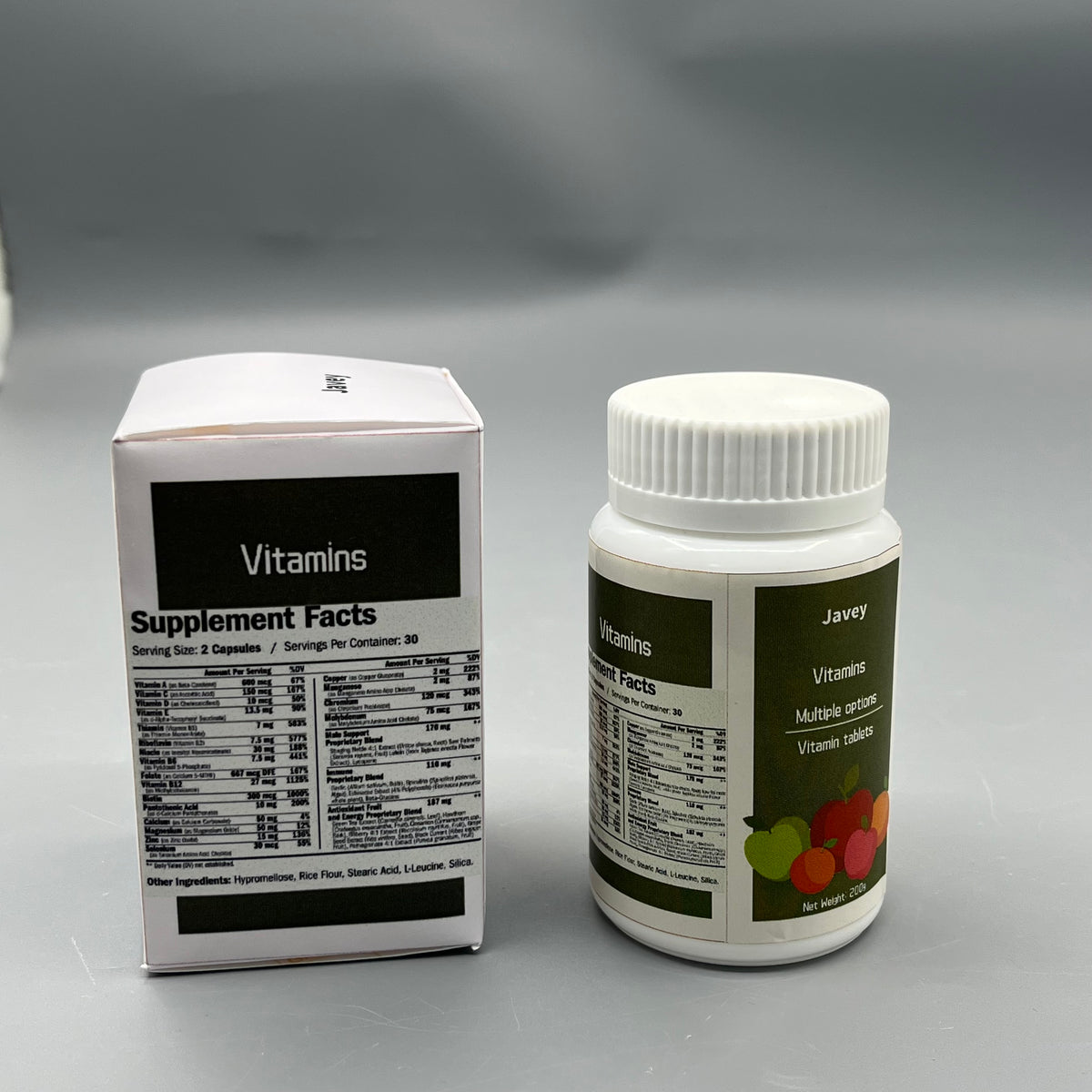 Javey Vitamins Daily Nutritional Vitamin Supplement Tablets 200g