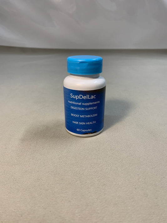 SupDelLac nutritional supplements Probiotics for Digestive Health, Antioxidants, Vegan, Plant-Based, Gluten