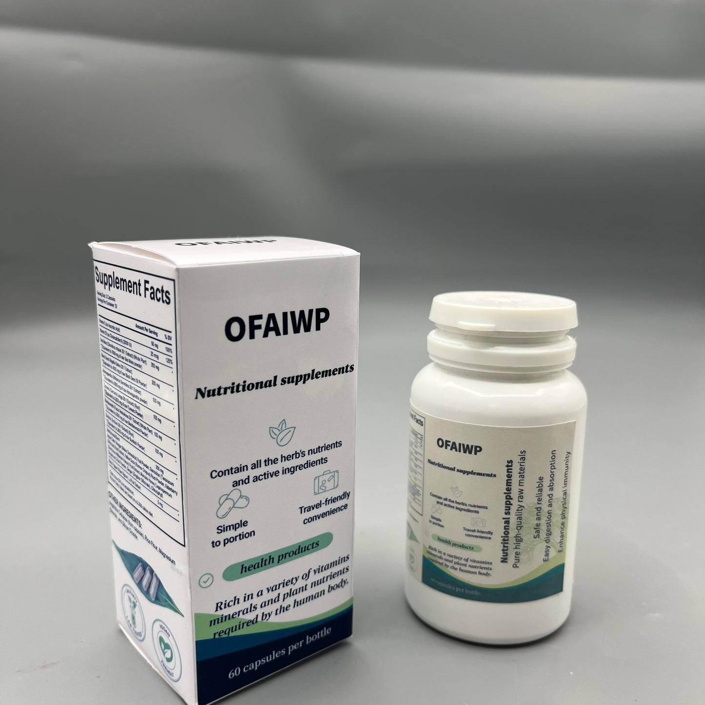 OFAIWP  Nutritional supplements   Plant Active Ingredient Complex Vitamin & Mineral Pills for Daily Body Nutrition Support
