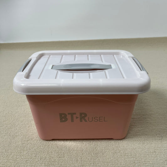 BT.RUSEL Non-metal chests Plastic Storage Box with Lid and Latches -Durable Nestable Stackable Containers