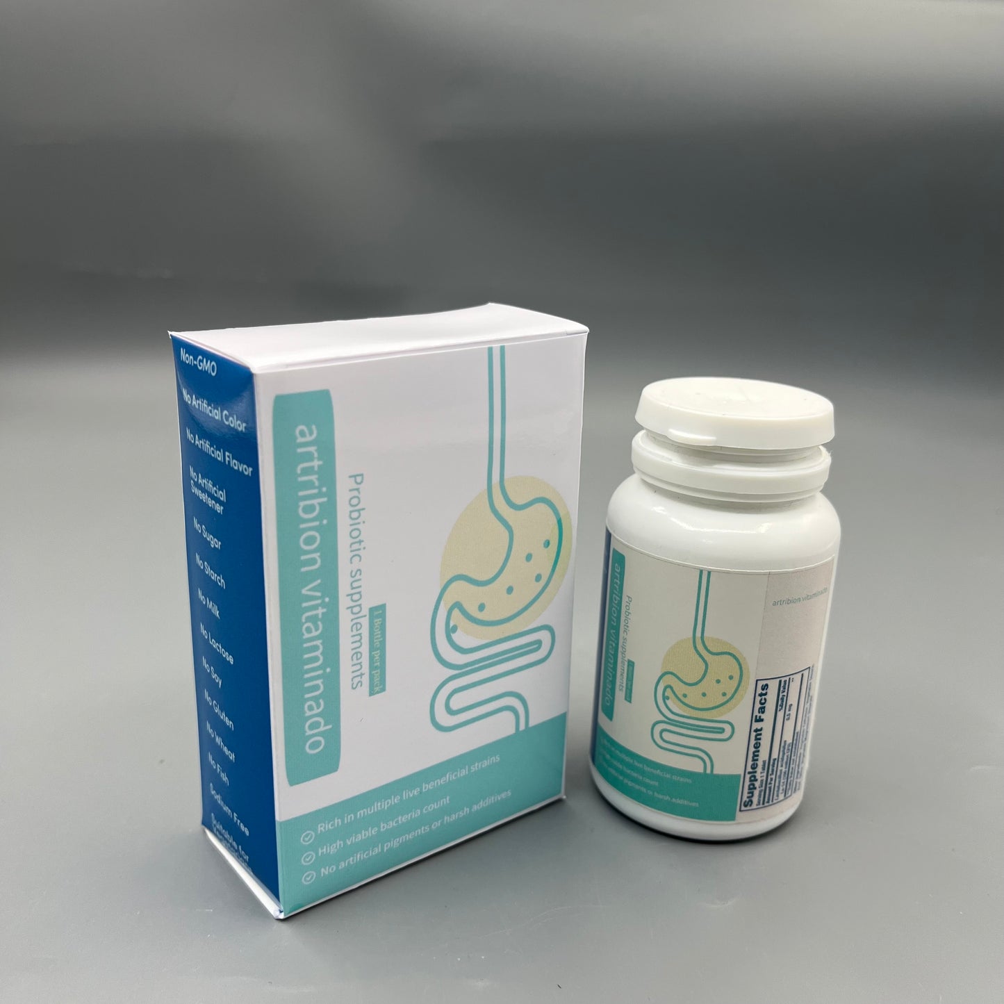 artribion vitaminado Probiotic supplements   No Artificial Pigments Digestive Support Capsules for Adults Daily Intestinal Care