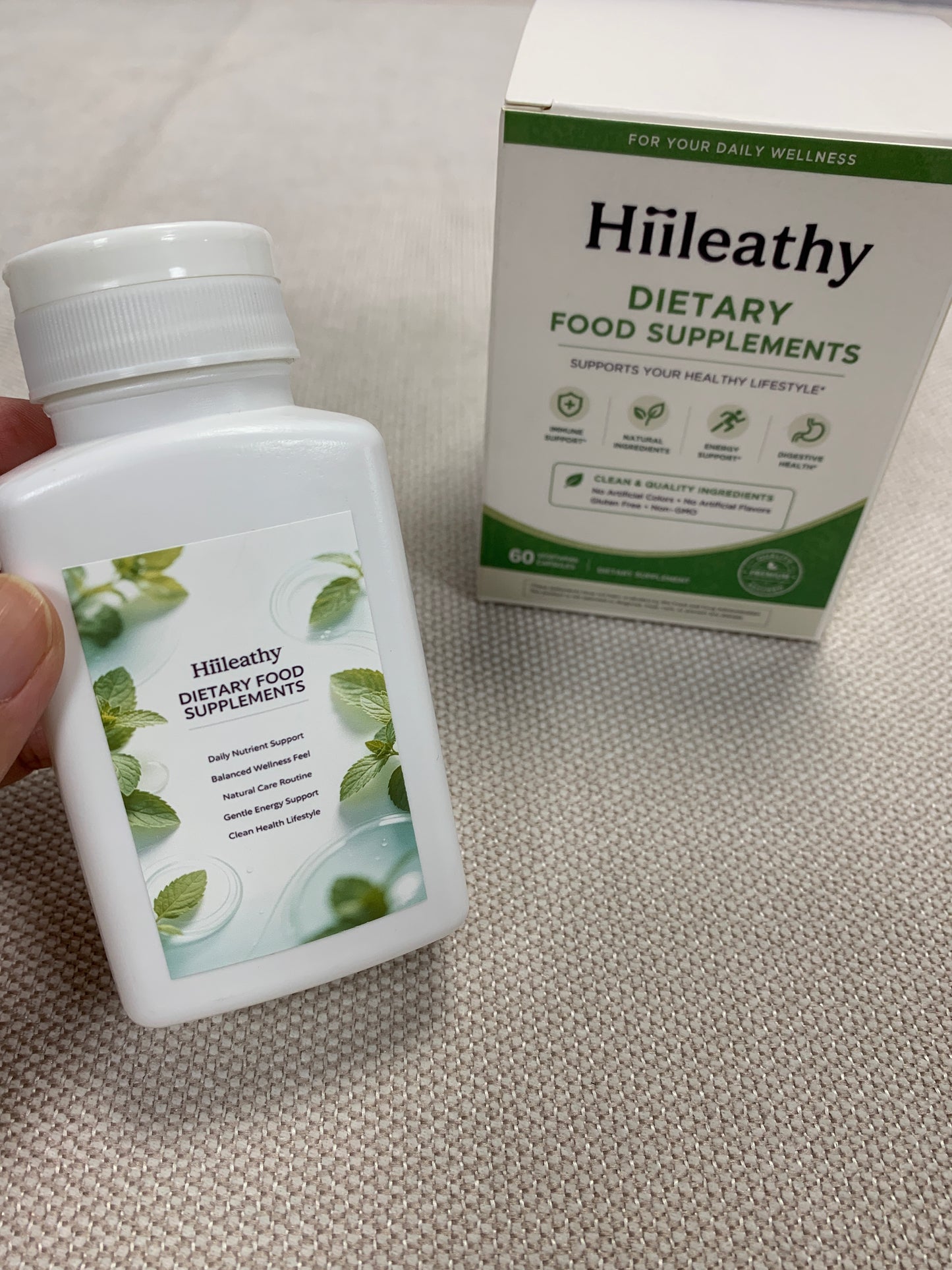 Hiileathy  Dietary food supplements Daily Nutritional Supplement for Immune, Energy and Digestive Health Support, 60 Count
