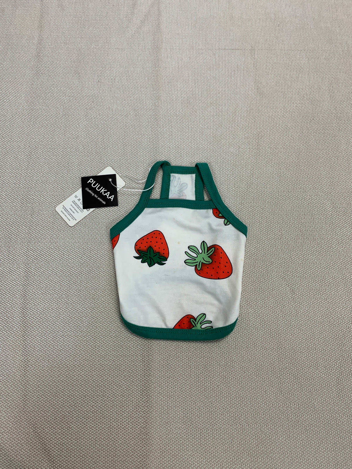 PUUKAA   Clothing for animals, Cute Strawberry Printed Vest for Small Dogs Cats