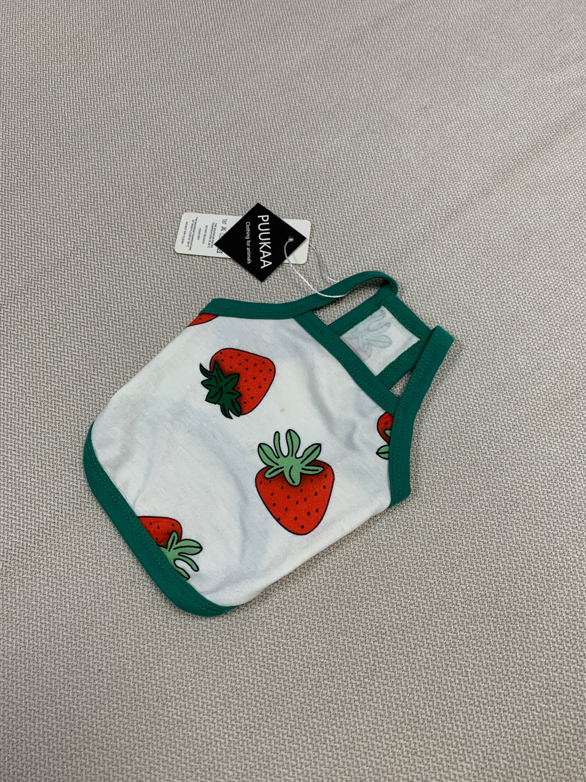 PUUKAA   Clothing for animals, Cute Strawberry Printed Vest for Small Dogs Cats