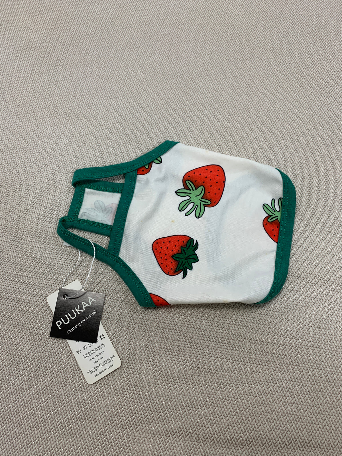 PUUKAA   Clothing for animals, Cute Strawberry Printed Vest for Small Dogs Cats