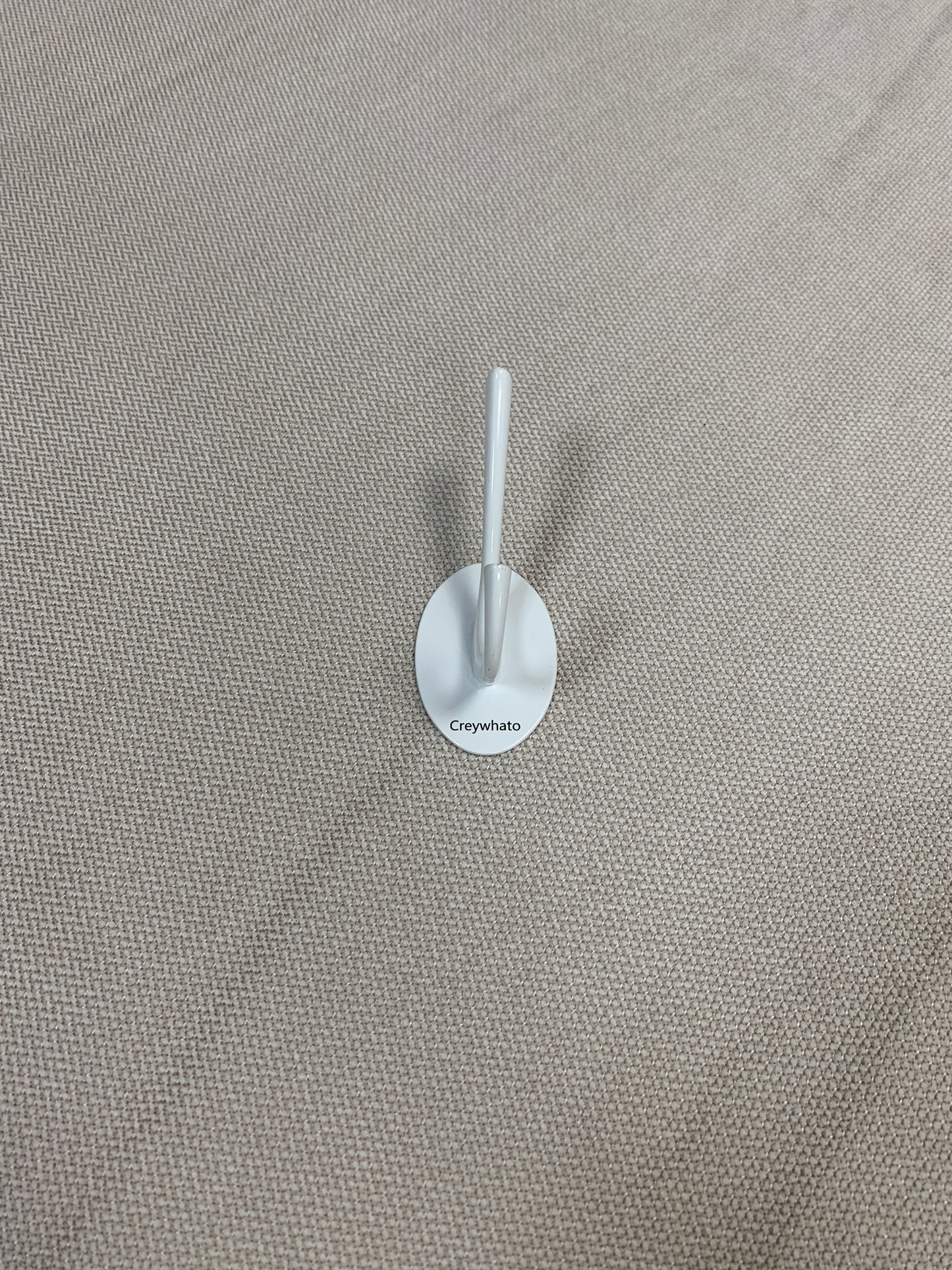 Creywhato   Towel hooks of metal, White Self Adhesive Wall Mounted Hook for Towel, Coat and Robe