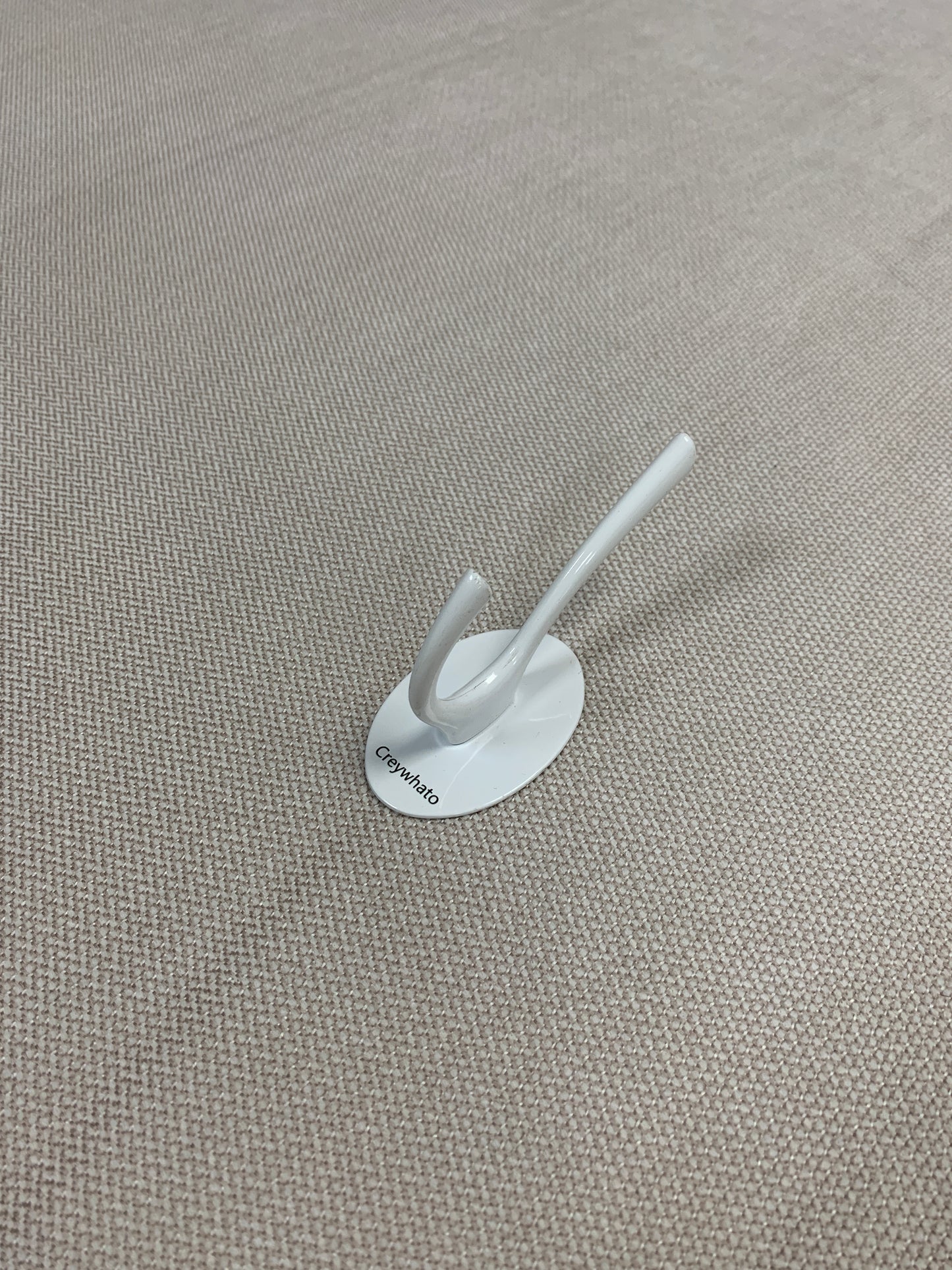 Creywhato   Towel hooks of metal, White Self Adhesive Wall Mounted Hook for Towel, Coat and Robe