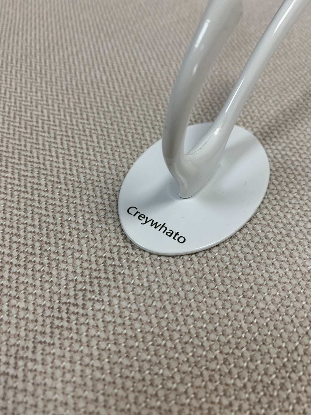 Creywhato   Towel hooks of metal, White Self Adhesive Wall Mounted Hook for Towel, Coat and Robe