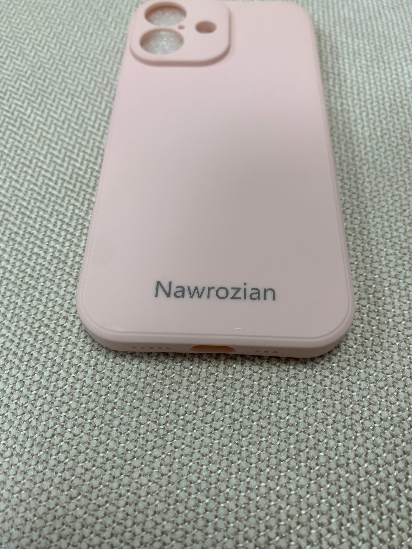 Nawrozian Cell phone cases  Matte Pink Shockproof Phone Cover with Raised Camera Cutout