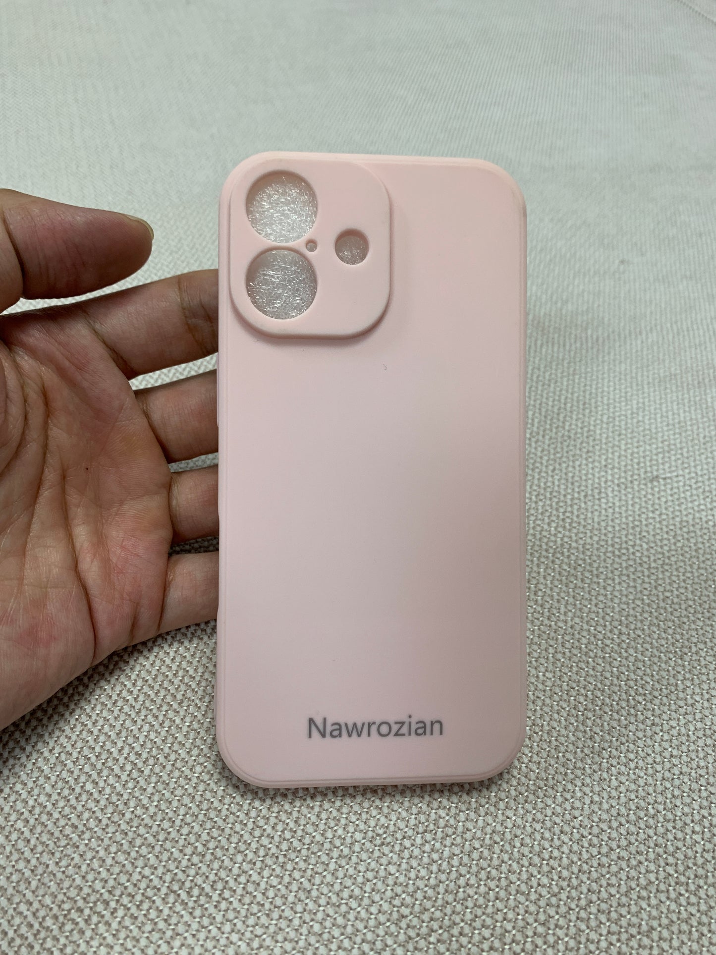 Nawrozian Cell phone cases  Matte Pink Shockproof Phone Cover with Raised Camera Cutout