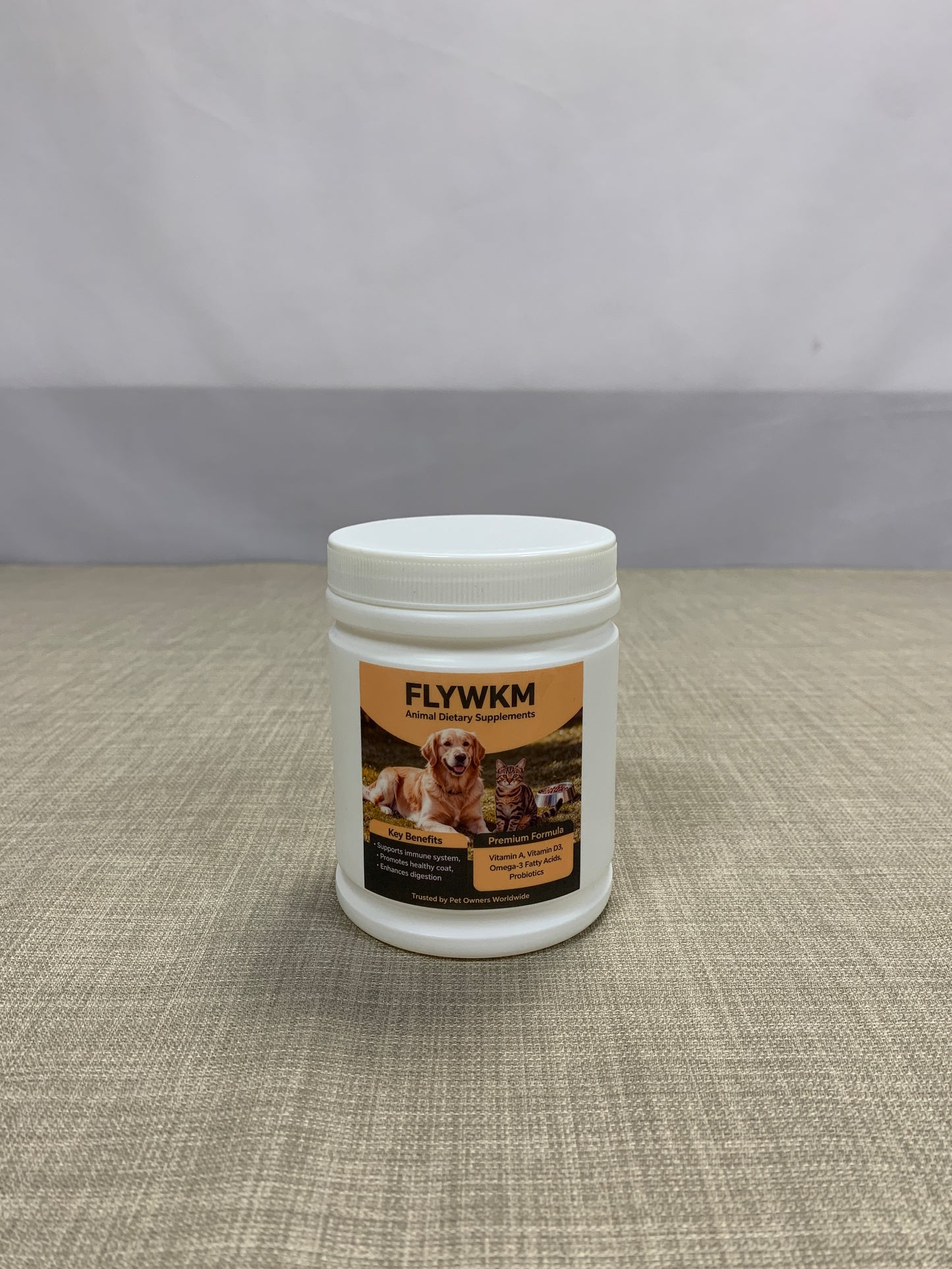 FLYWKM  Dietary supplements for animals Multivitamin Probiotic Powder for Dogs & Cats Skin Coat Immune Support