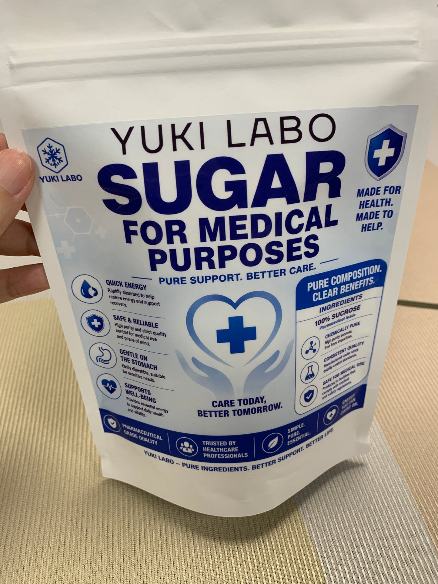 YUKI LABO   Sugar for medical purposes Low Impurity Medical Sugar Raw Material for Oral Liquid & Infusion Production