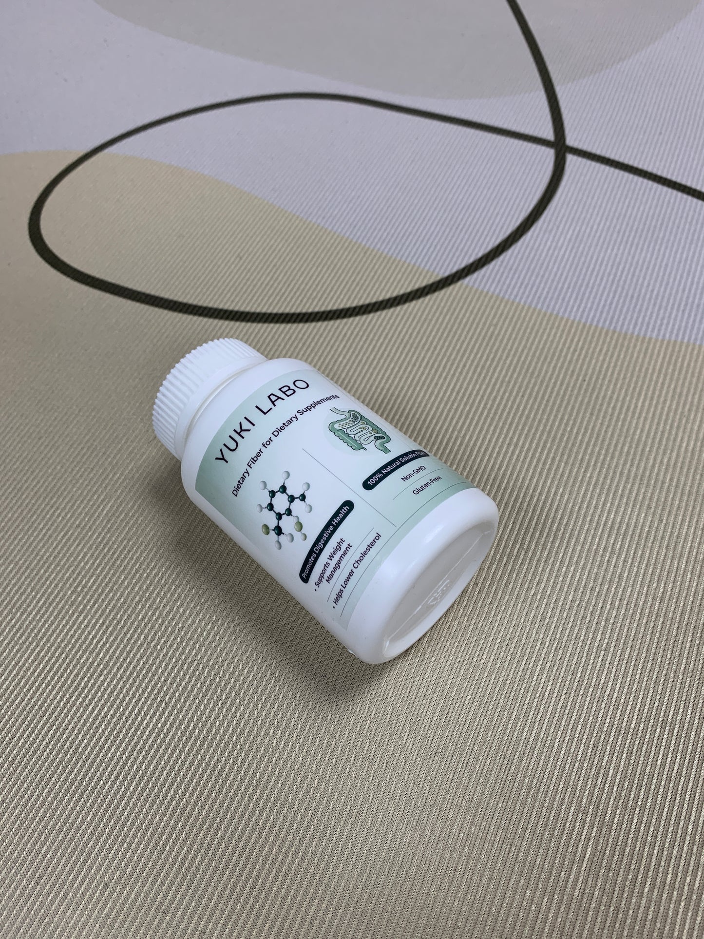 YUKI LABO  Dietary fiber for use as an ingredient in the manufacture of dietary supplements High Purity Plant-Based Fiber Powder, Prebiotic Gut Health Raw Material for Capsules