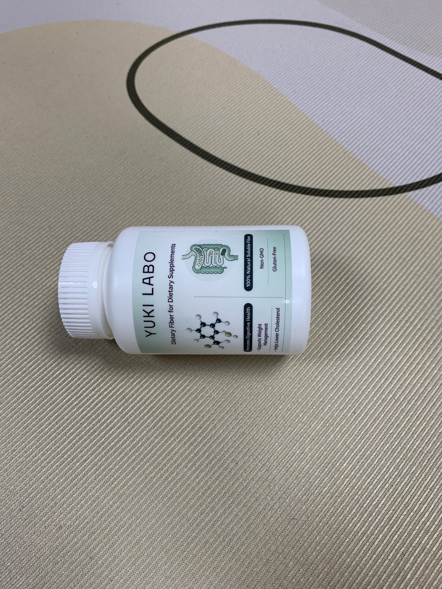 YUKI LABO  Dietary fiber for use as an ingredient in the manufacture of dietary supplements High Purity Plant-Based Fiber Powder, Prebiotic Gut Health Raw Material for Capsules
