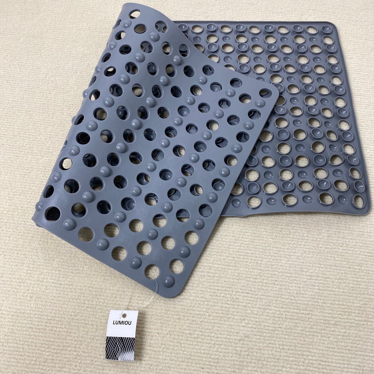 LUMIOU Bath mats of plastic Washable Bathtub Floor Mats