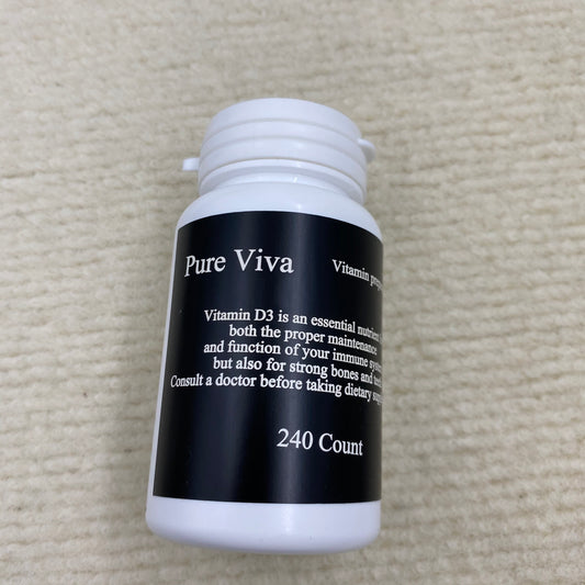 Pure Viva Vitamin preparations Cholecalciferol, D3 Supplement, Vitamin D 5000 IU