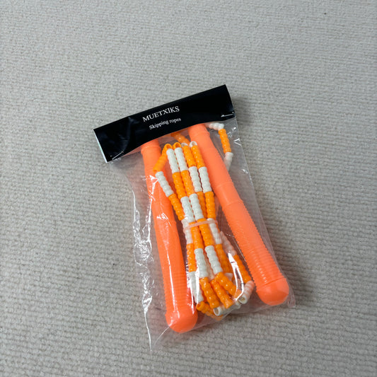 MUETXIKS Skipping ropes Supertrip Jump Rope Kids-Soft Beaded Skipping Rope Adjustable Tangle-Free Segmented Jumping Rope for Children and Students