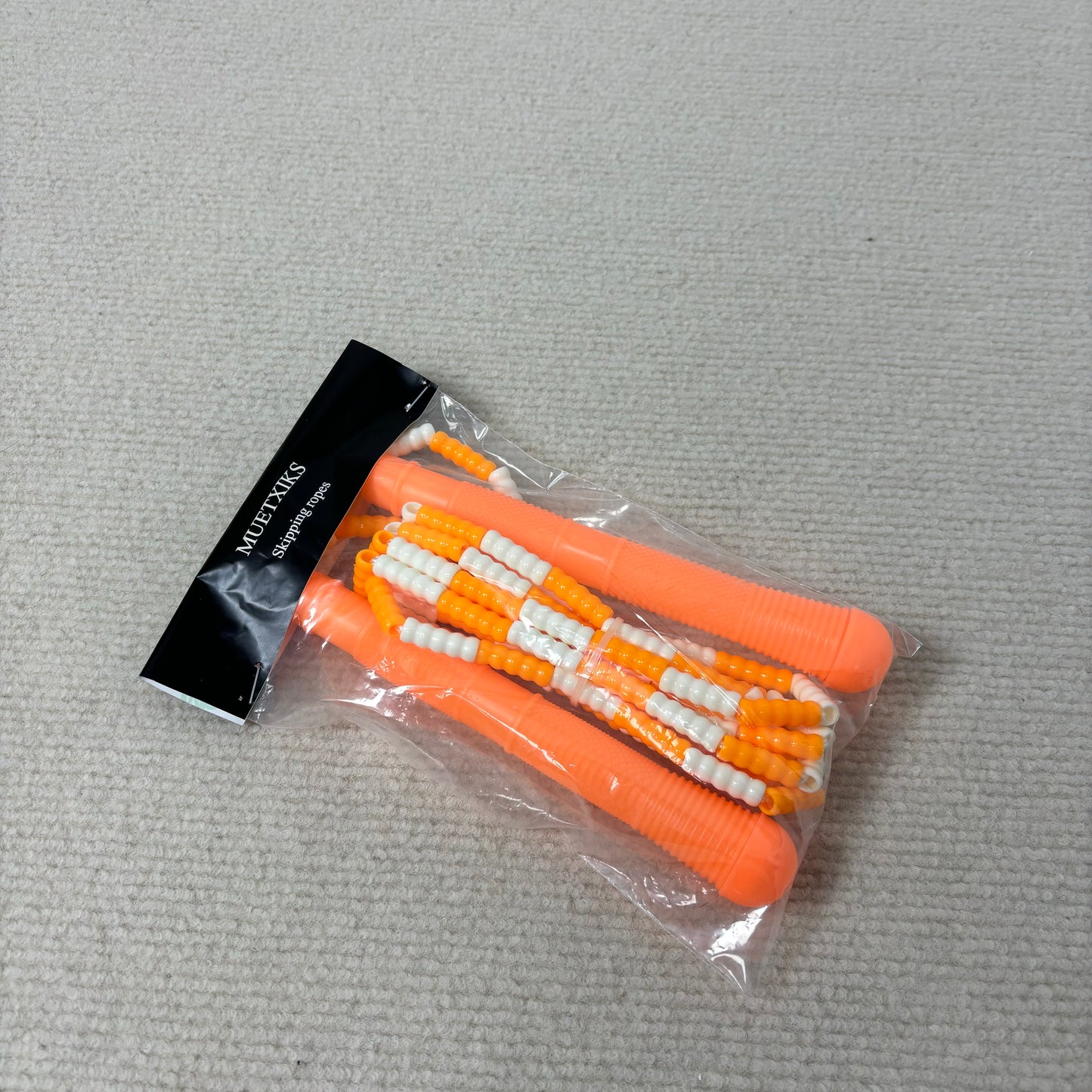 MUETXIKS Skipping ropes Supertrip Jump Rope Kids-Soft Beaded Skipping Rope Adjustable Tangle-Free Segmented Jumping Rope for Children and Students