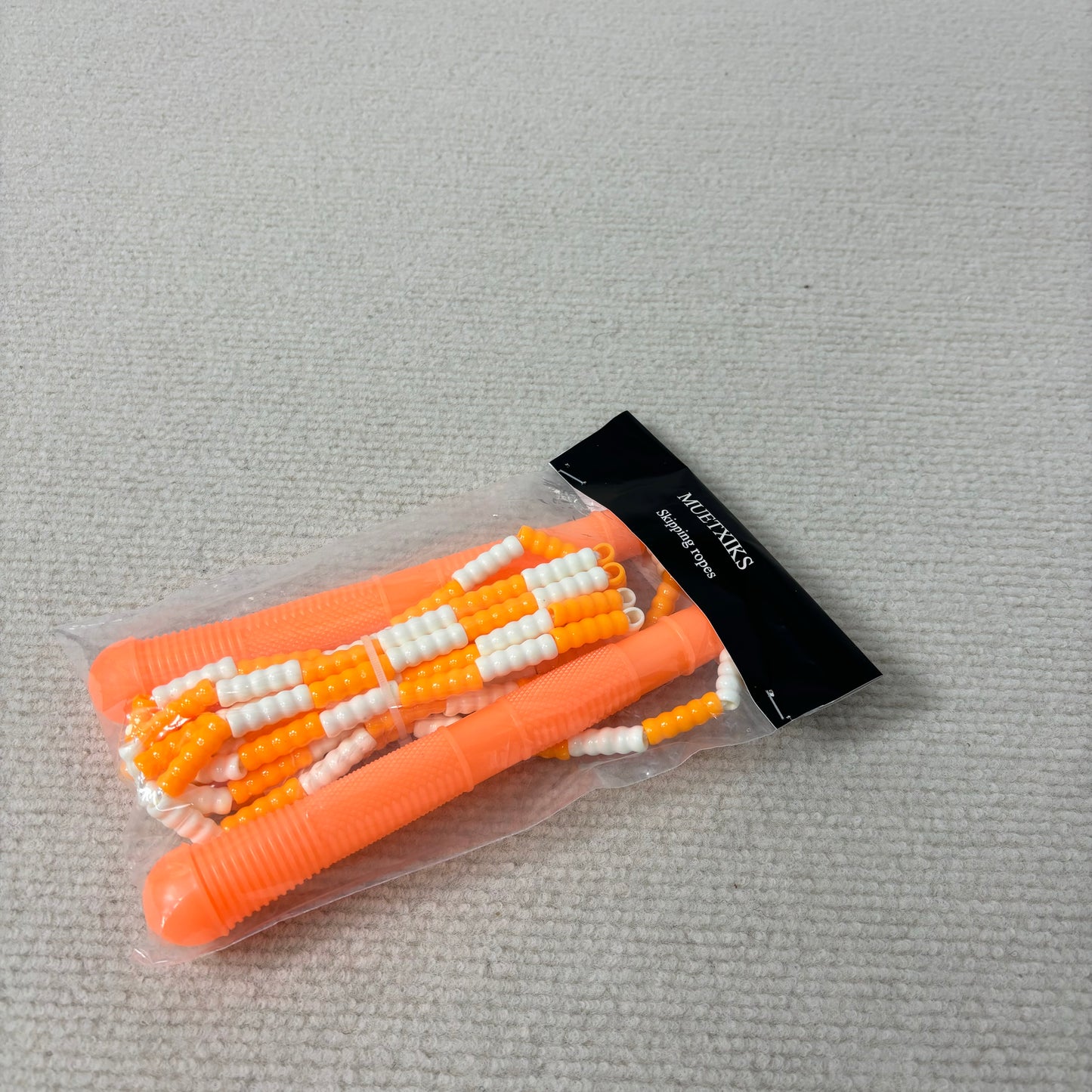 MUETXIKS Skipping ropes Supertrip Jump Rope Kids-Soft Beaded Skipping Rope Adjustable Tangle-Free Segmented Jumping Rope for Children and Students
