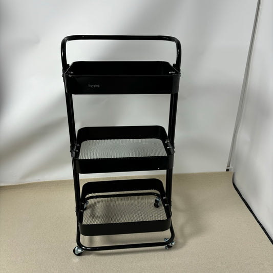Byyging Bar carts 3 Tier Bar Cart, Liquor Utility Cart for Wine Beverage Dinner Party, Rolling Wine Coffee Drink Serving Cart
