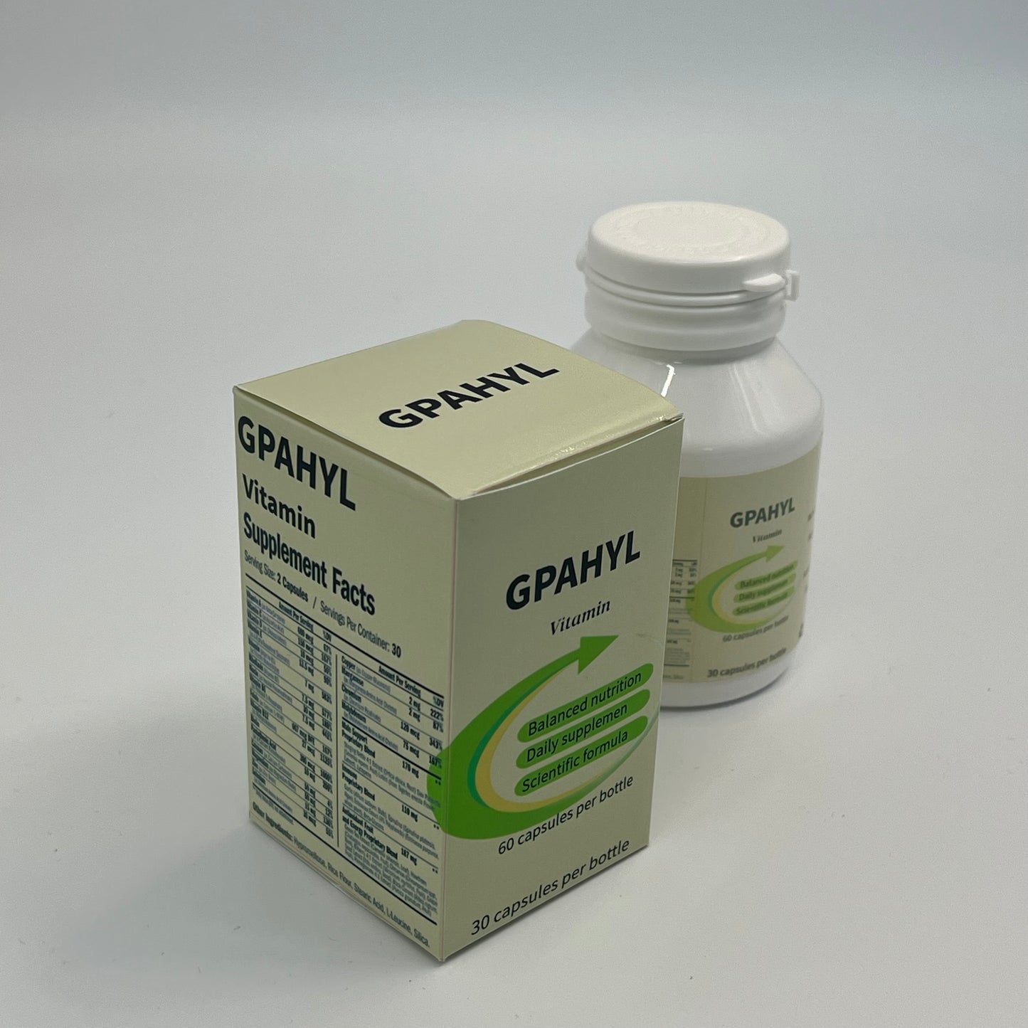 GPAHYL Vitamins Comprehensive Multivitamin Tablets Daily Health Care Nutrient Tablets Body Vitality Supplement Pills