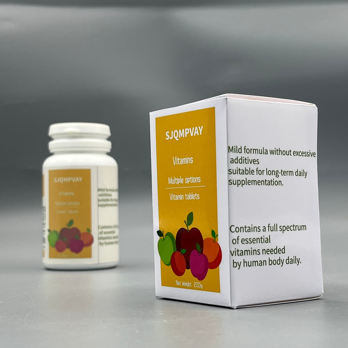 SJQMPVAY Vitamins   daily nutritional supplement, fruit formula for daily body care