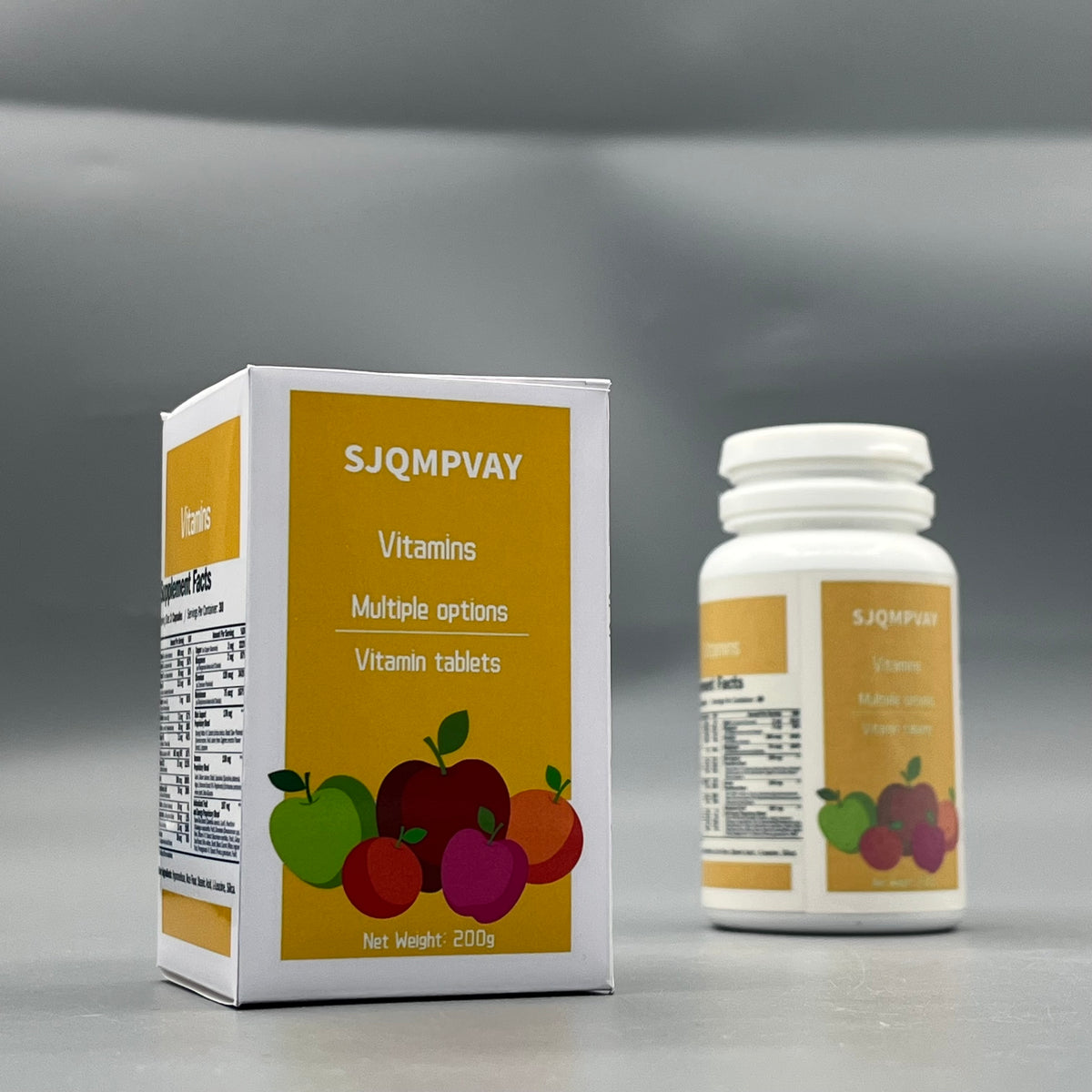 SJQMPVAY Vitamins   daily nutritional supplement, fruit formula for daily body care
