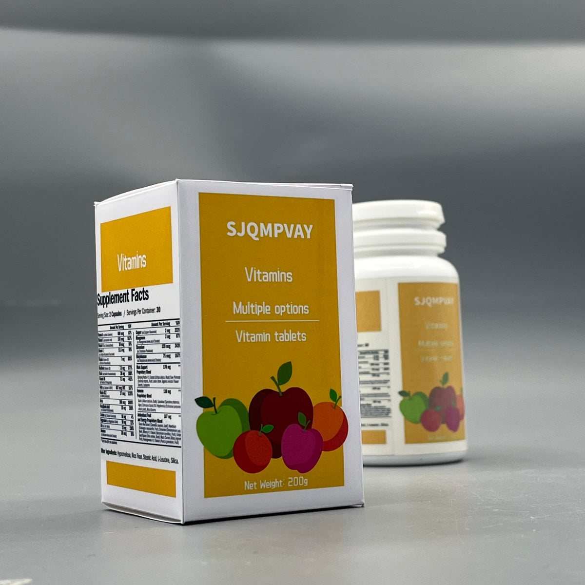 SJQMPVAY Vitamins   daily nutritional supplement, fruit formula for daily body care