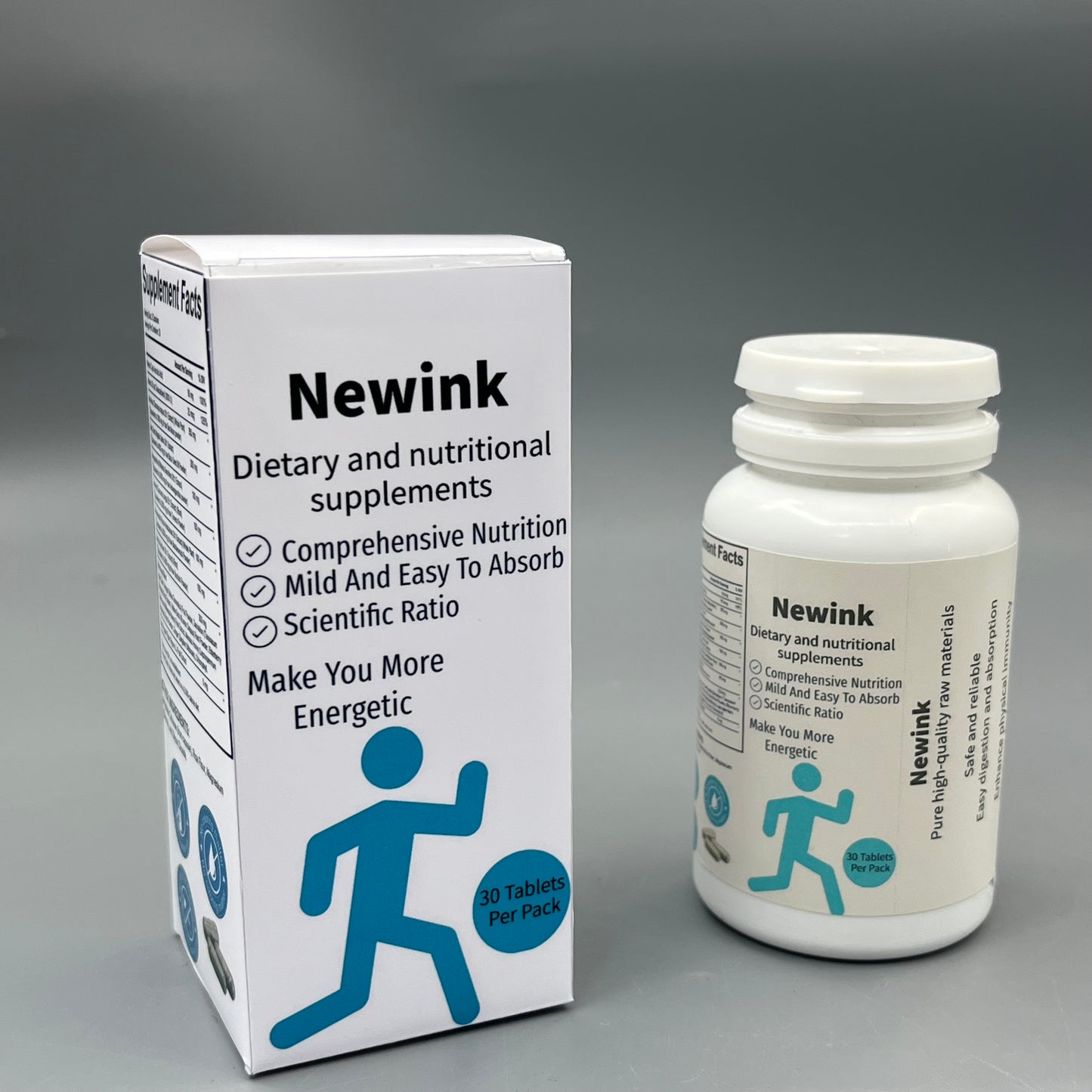 Newink  Dietary and nutritional supplements  scientific ratio dietary supplement for adult daily energy support, 30 tablets per pack
