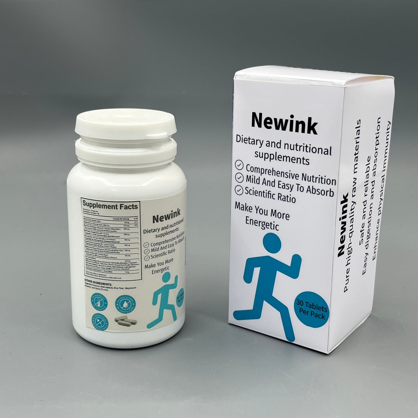 Newink  Dietary and nutritional supplements  scientific ratio dietary supplement for adult daily energy support, 30 tablets per pack