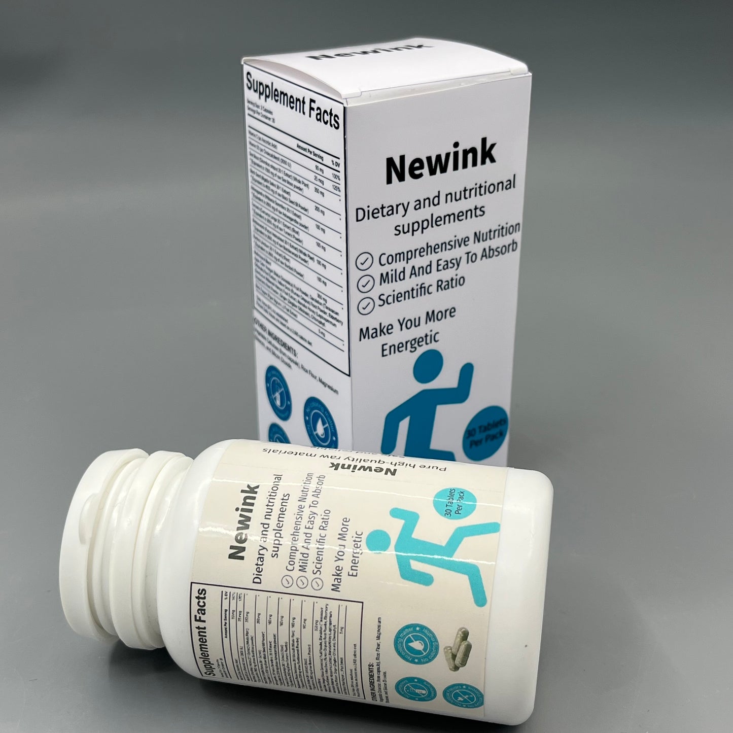 Newink  Dietary and nutritional supplements  scientific ratio dietary supplement for adult daily energy support, 30 tablets per pack