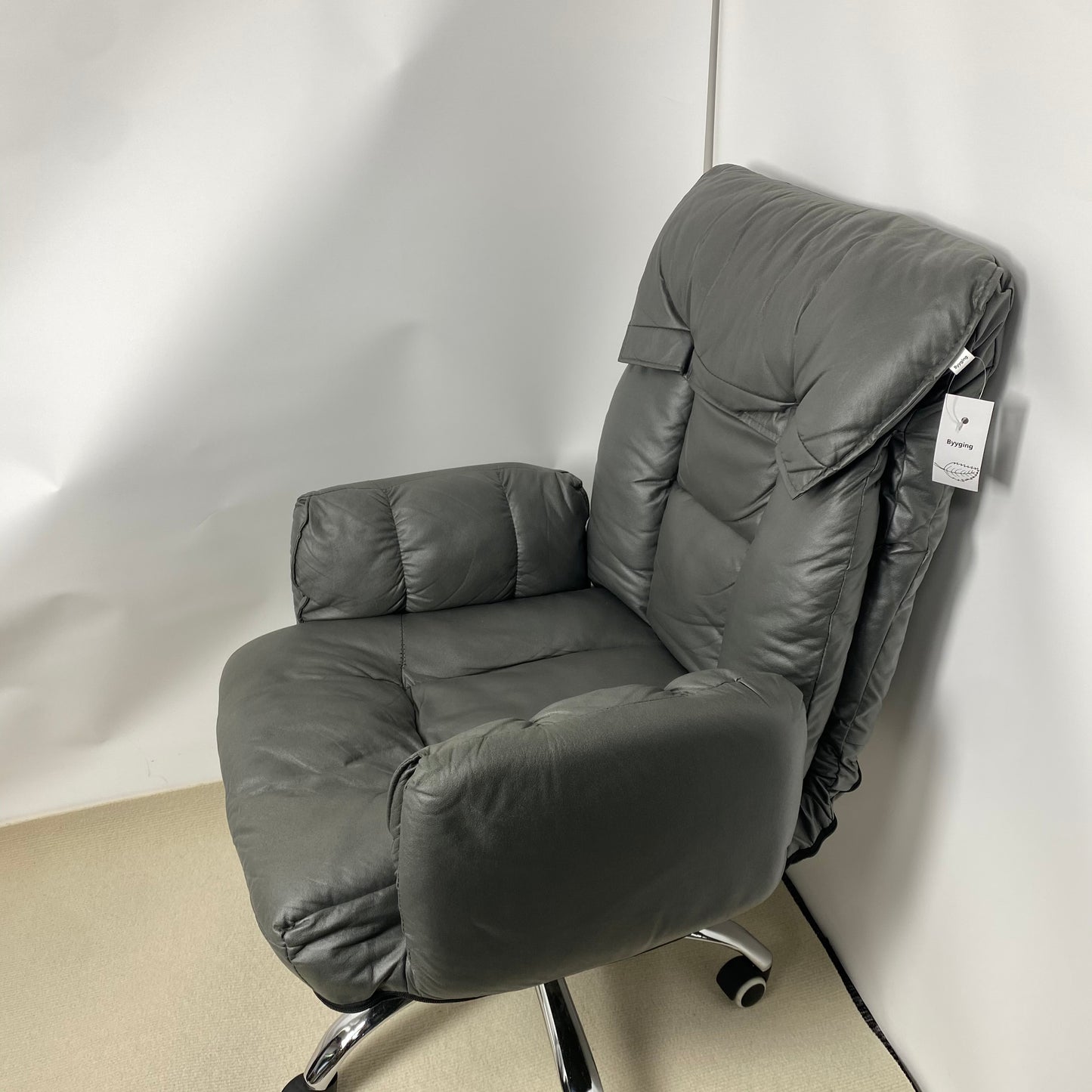 Byyging Office furniture Office Chair Desk Swivel Chair High Back Computer Chair - Adjustable Lumbar Support with Flip-Up