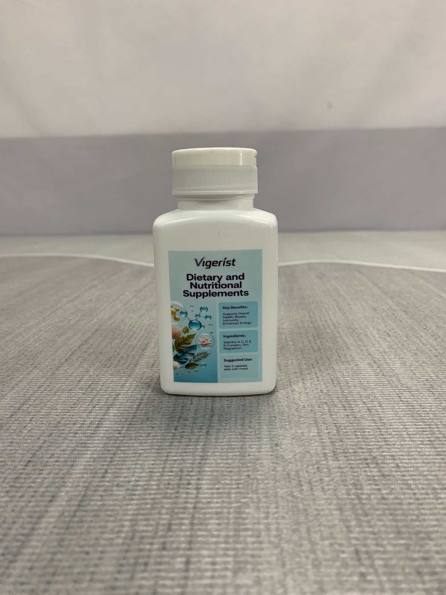 Vigerist Dietary and nutritional supplements Natural Organic Vitamin Mineral Supplement, Daily Health Support Nutritional Capsules for Men Women Adults