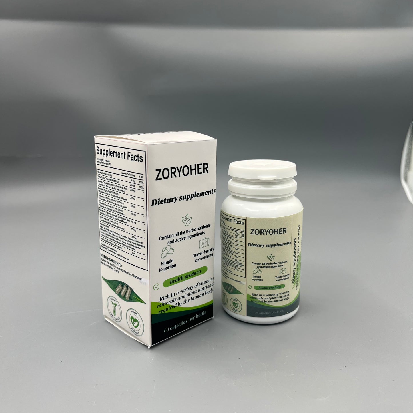 ZORYOHER  Dietary supplements  plant nutrient vitamin mineral capsules, daily oral health supplement for adults