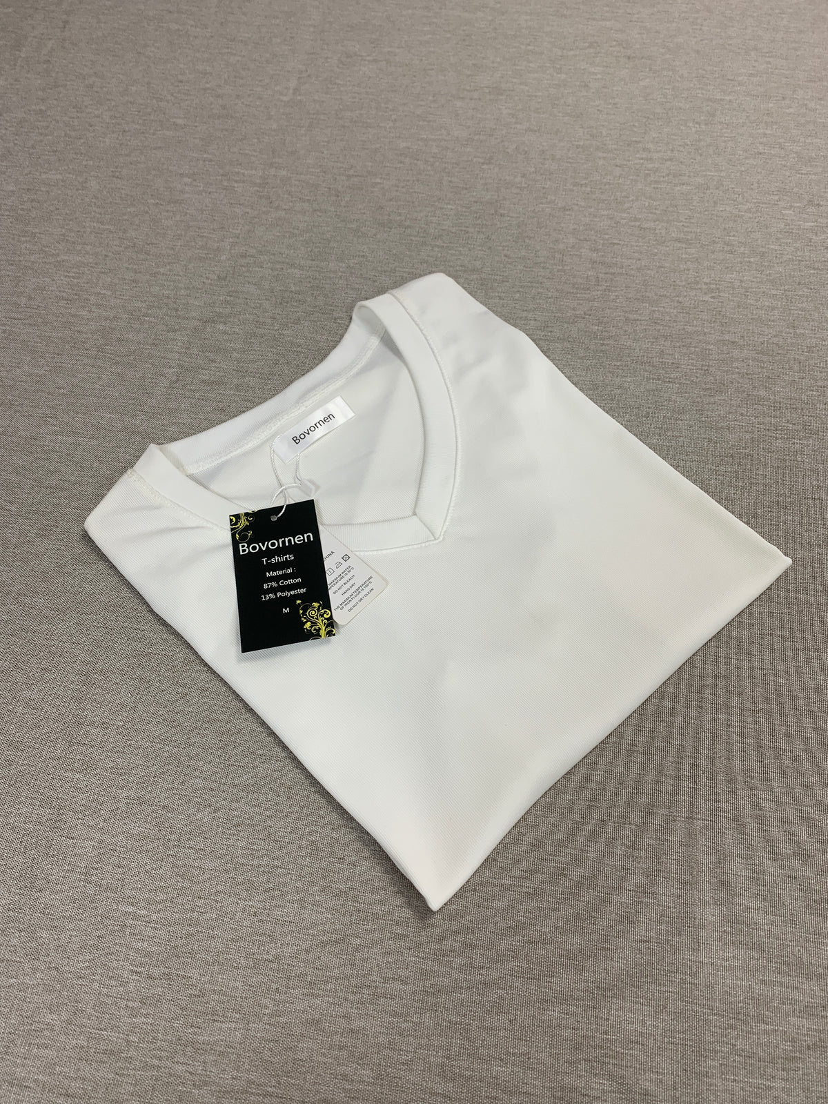 Bovornen  T-shirts Curved Hem Slim Fit Casual Tee Top