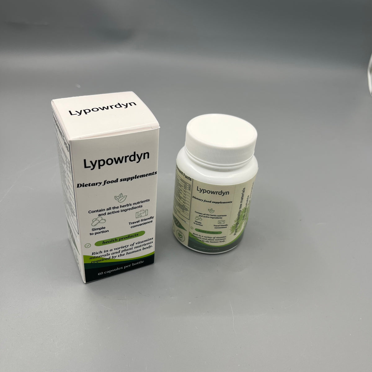 Lypowrdyn  Dietary food supplements Multi Vitamins & Plant Minerals Capsules, 60 Capsules Per Bottle for Daily Nutrient Support