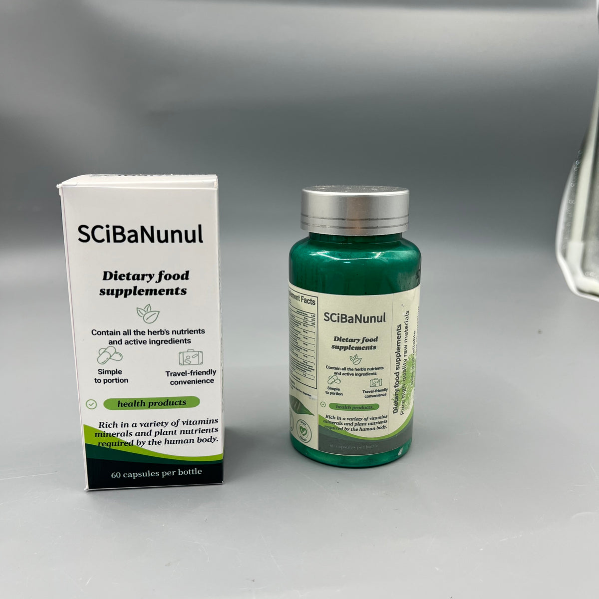 SCiBaNunul  Dietary food supplements Multivitamin & Mineral Capsules, Rich in Plant Nutrients, 60 Capsules Per Bottle