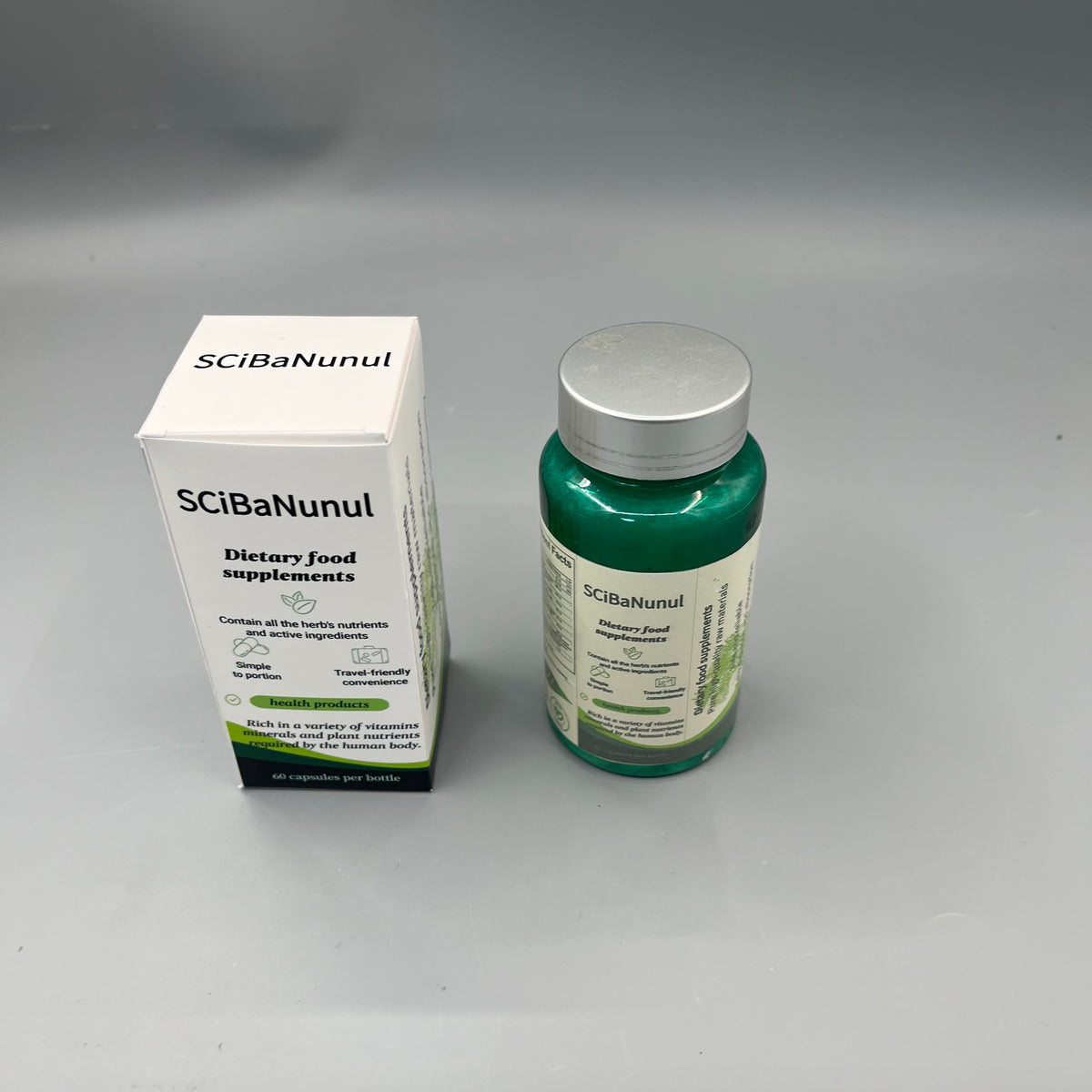 SCiBaNunul  Dietary food supplements Multivitamin & Mineral Capsules, Rich in Plant Nutrients, 60 Capsules Per Bottle