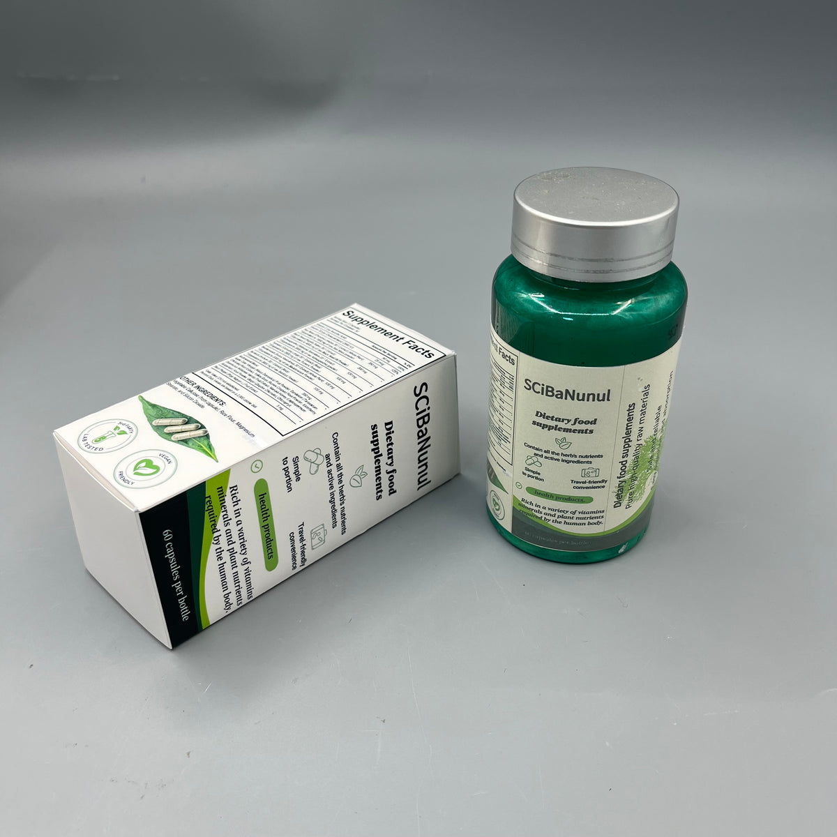 SCiBaNunul  Dietary food supplements Multivitamin & Mineral Capsules, Rich in Plant Nutrients, 60 Capsules Per Bottle