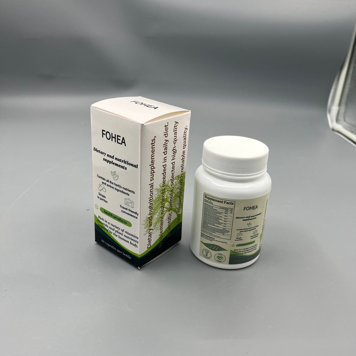 FOHEA  Dietary and nutritional supplements Herbal Multivitamin Capsules with Minerals & Plant Nutrients, 60 Capsules Per Bottle for Daily Nutrition Support