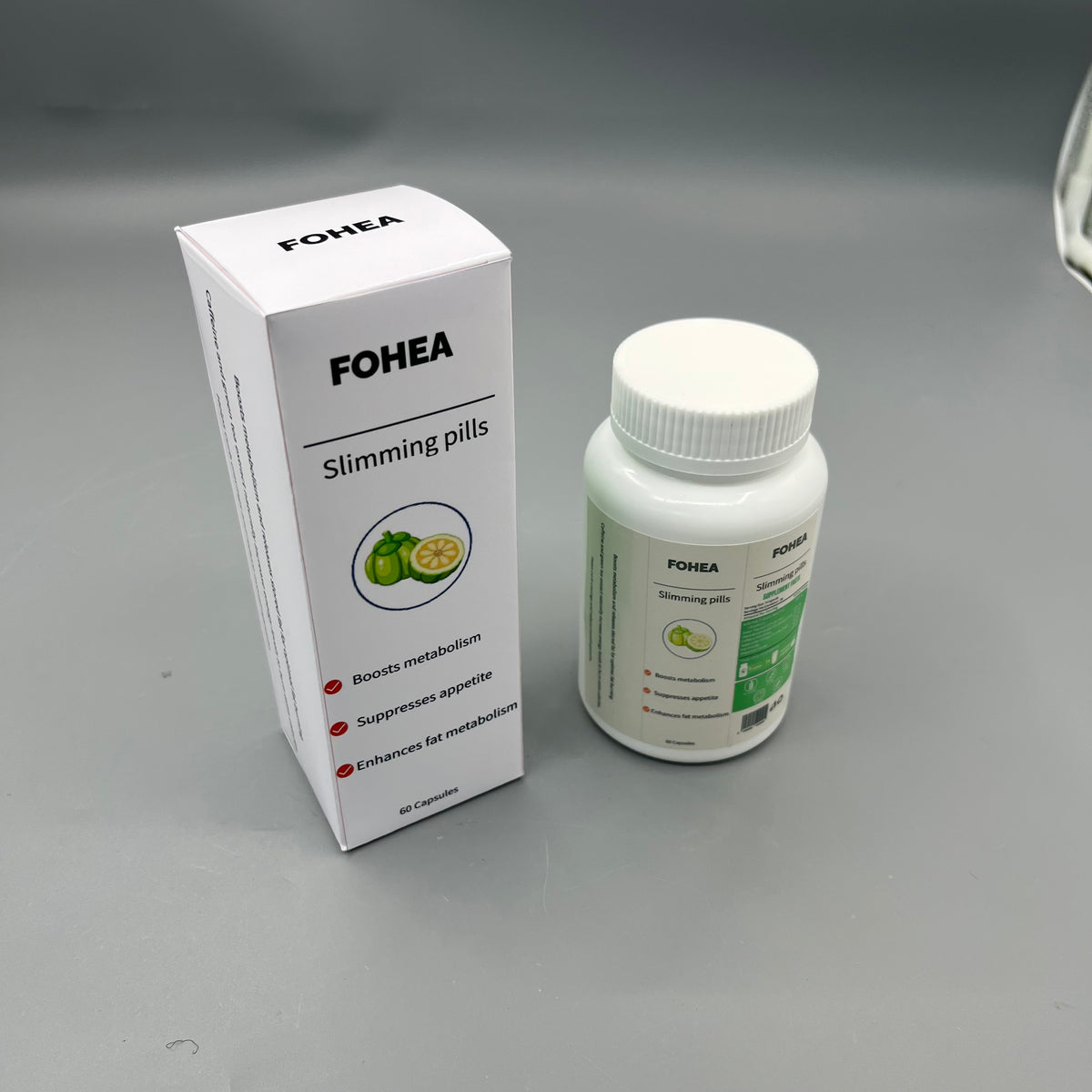 FOHEA  Slimming pills  Garcinia Cambogia Dietary Supplement Capsules, Supports Metabolism & Fat Management, 60 Capsules Per Bottle