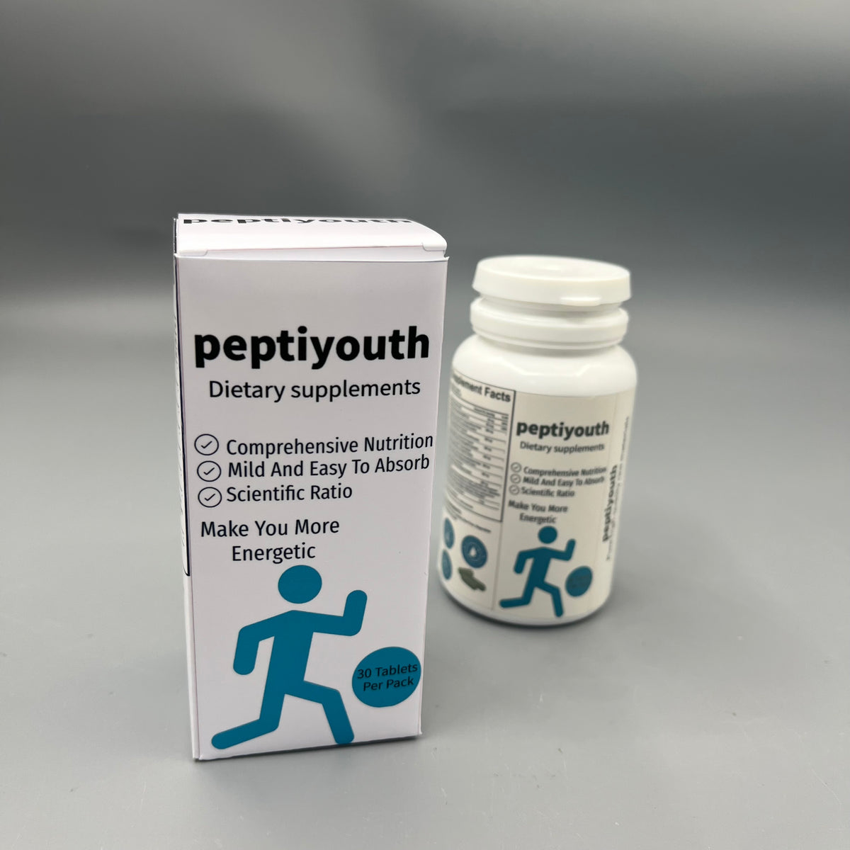 peptiyouth  Dietary supplements, Comprehensive Nutrition Tablets with Scientific Ratio, Mild & Easy to Absorb, 30 Tablets Per Pack