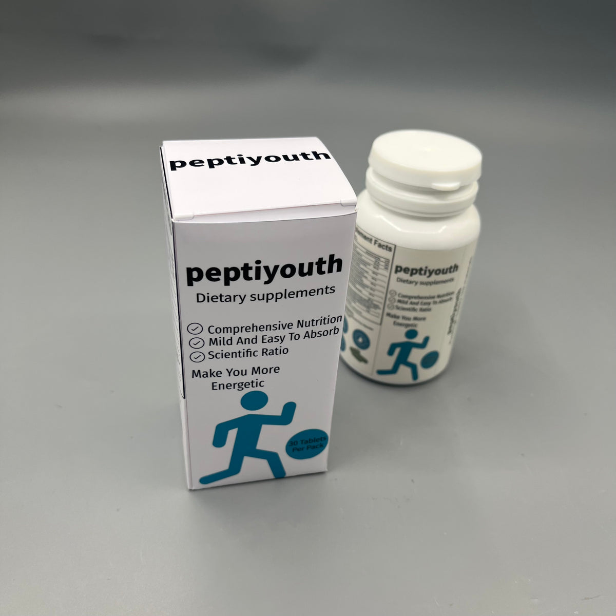 peptiyouth  Dietary supplements, Comprehensive Nutrition Tablets with Scientific Ratio, Mild & Easy to Absorb, 30 Tablets Per Pack