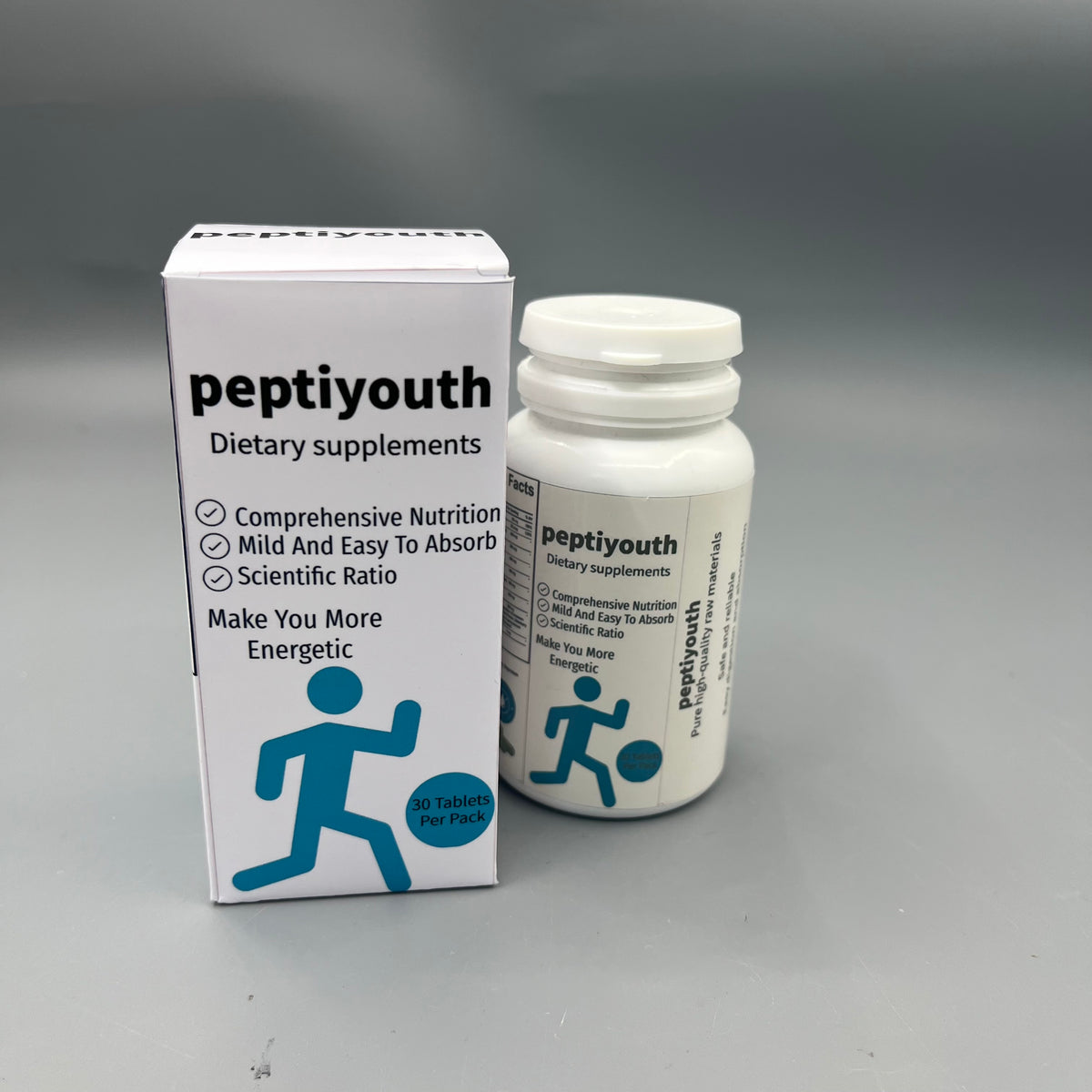 peptiyouth  Dietary supplements, Comprehensive Nutrition Tablets with Scientific Ratio, Mild & Easy to Absorb, 30 Tablets Per Pack