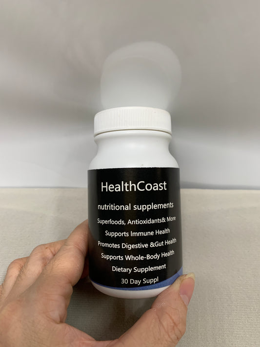HealthCoast nutritional supplements Made with Natural Greens Blend + Essential Daily Micronutrients - Immunity + Hydration Support - Vegan & GMO-Free